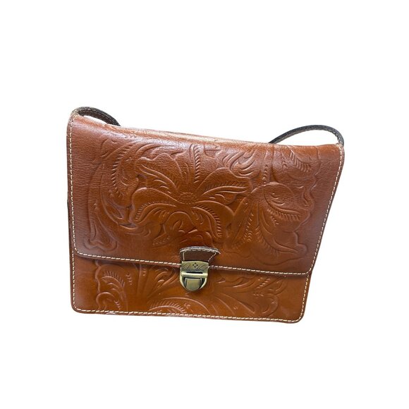 Patricia Nash Handbags - Patricia Nash Womans Brown Vintage Tooled Leather Crossbody Adjustable Shoulder